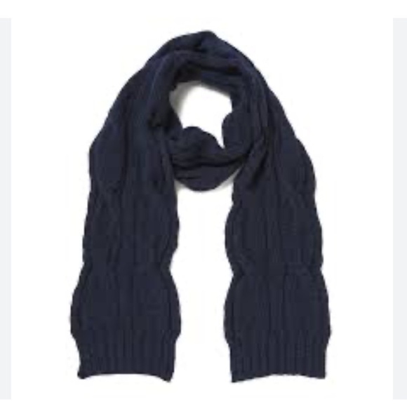 Barbour Blaydon Cable Knit Scarf - Naval Marl - Picture 1 of 11